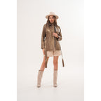 The Vesara Brown Genuine Leather Women Jacket