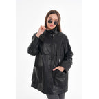 The Lioara Black Leather Women Jacket