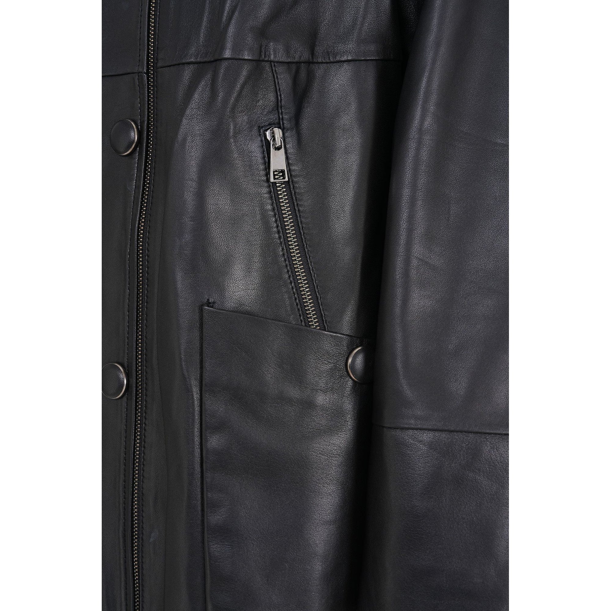 The Lioara Black Leather Women Jacket
