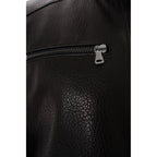 The Falcon Black Pebbled Leather Men Jacket
