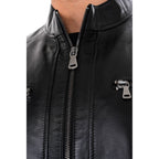 Vinci The Falcon Black Smooth Leather Men Jacket