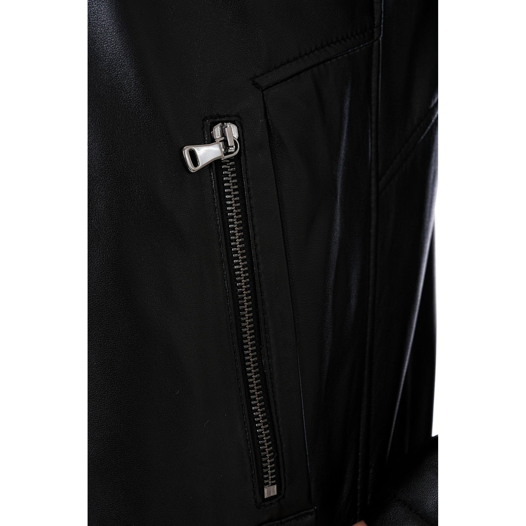 Vinci The Falcon Black Smooth Leather Men Jacket
