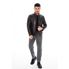 Vinci The Falcon Dark Brown Smooth Leather Jacket