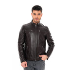 Vinci The Falcon Dark Brown Smooth Leather Jacket