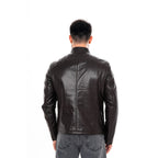 Vinci The Falcon Dark Brown Smooth Leather Jacket