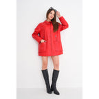 The Lioara Red Leather Women Jacket