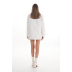 Vinci The Liora White Leather Women Jacket