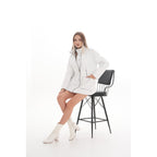 Vinci The Liora White Leather Women Jacket