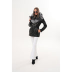 The Alessia Black Leather & Fox Fur Women Jacket