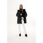 The Belluna Black Shearling Women Jacket