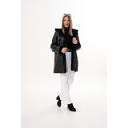 The Belluna Black Shearling Women Jacket