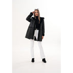 The Belluna Black Shearling Women Jacket
