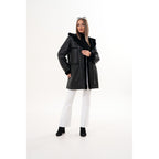 The Belluna Black Shearling Women Jacket