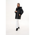 The Belluna Black Shearling Women Jacket