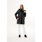 The Belluna Black Shearling Women Jacket
