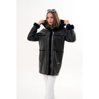 The Belluna Black Shearling Women Jacket