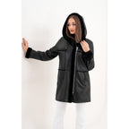 The Belluna Black Shearling Women Jacket
