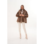 The Belluna Camel Reversible Shearling Women Jacket