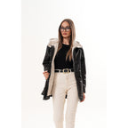 The Capri Black Hooded Leather Women Jacket