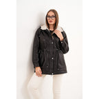 The Capri Black Hooded Leather Women Jacket