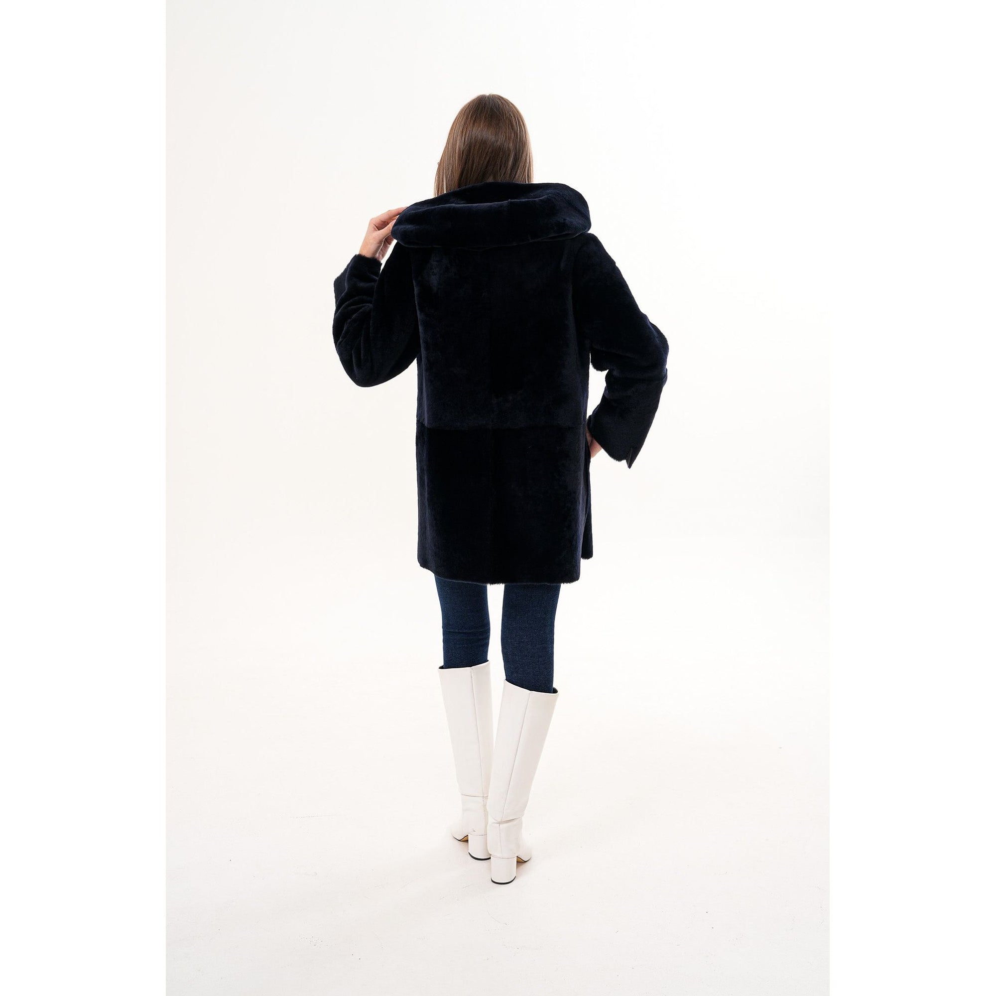 The Portofino Black Reversible Shearling Women Jacket