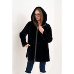 The Portofino Black Reversible Shearling Women Jacket