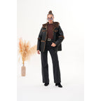 Vinci The Panthera Reversible Leopard Shearling Leather Women Jacket