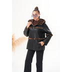 Vinci The Panthera Reversible Leopard Shearling Leather Women Jacket