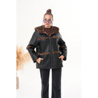 Vinci The Panthera Reversible Leopard Shearling Leather Women Jacket