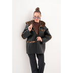 Vinci The Panthera Reversible Leopard Shearling Leather Women Jacket