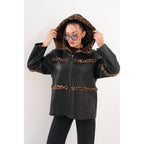 Vinci The Panthera Reversible Leopard Shearling Leather Women Jacket