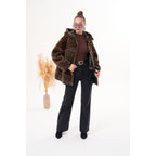 Vinci The Panthera Reversible Leopard Shearling Leather Women Jacket