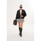 The Auretta Textured Leather Women Jacket