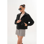 The Auretta Textured Leather Women Jacket