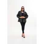 The Viva Black Leather Women Jacket