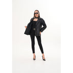 The Viva Black Leather Women Jacket