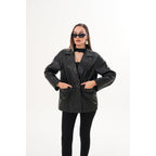 The Viva Black Leather Women Jacket