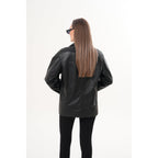 The Viva Black Leather Women Jacket