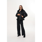 The Denali Black Shearling Leather Women Jacket