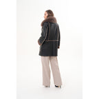 The Avalon Shearling Black Leather Women Jacket