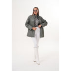 The Sierra Olive Green Leather Women Jacket