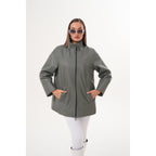 The Sierra Olive Green Leather Women Jacket
