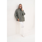 The Sierra Olive Green Leather Women Jacket