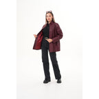The Sierra Burgundy Leather Women Jacket