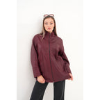 The Sierra Burgundy Leather Women Jacket