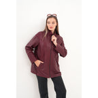 The Sierra Burgundy Leather Women Jacket