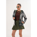 The Avelyn Reversible Olive Green Leather Women Jacket