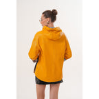 The Nyxara Reversible Hooded Mustard Yellow Leather Jacket