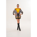 The Nyxara Reversible Hooded Mustard Yellow Leather Jacket