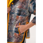 The Nyxara Reversible Hooded Mustard Yellow Leather Jacket